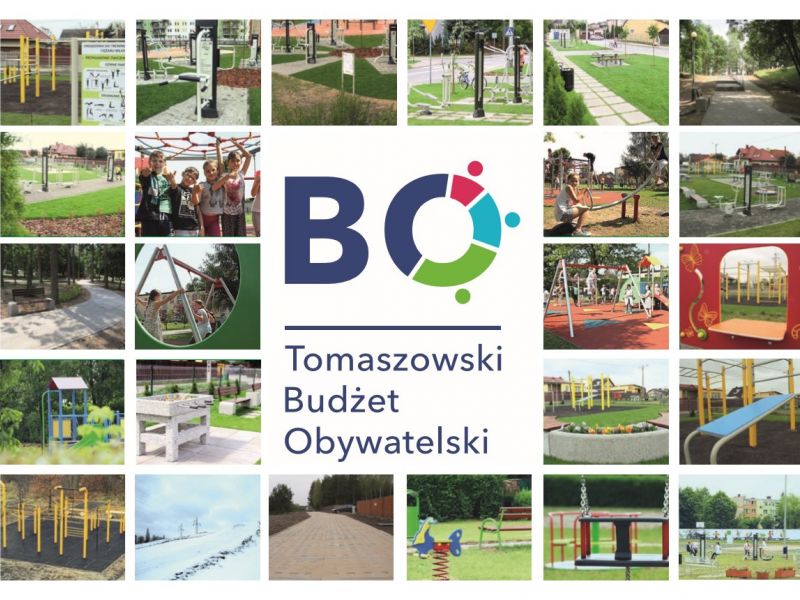 Na zdjęciu grafika Tomaszowskiego Budżetu Obywatelskiego z projektami zgłoszonymi do TBO