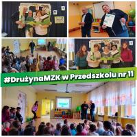 Drużyna eMZKa na przystanku edukacyjnym w Przedszkolu nr 11 